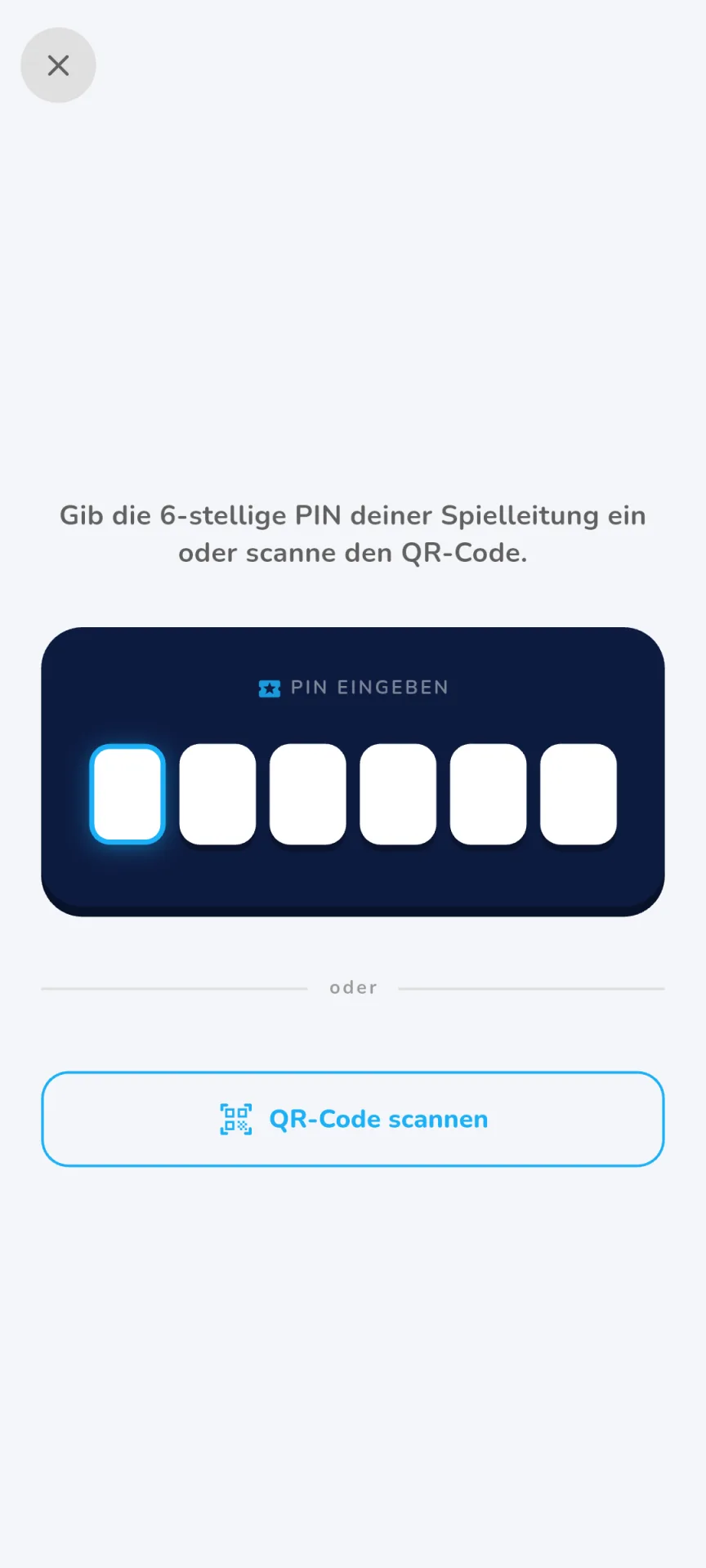 PIN eingeben oder QR-Code scannen: so ist jedes Team dabei