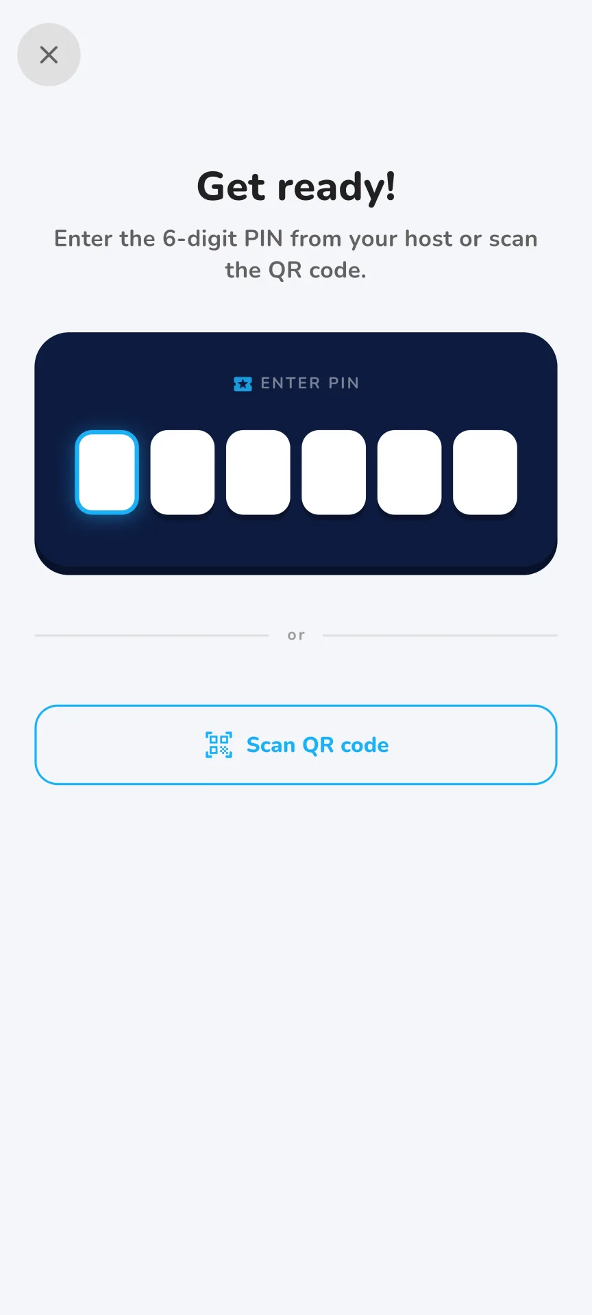 Join with a 6-digit PIN or QR code